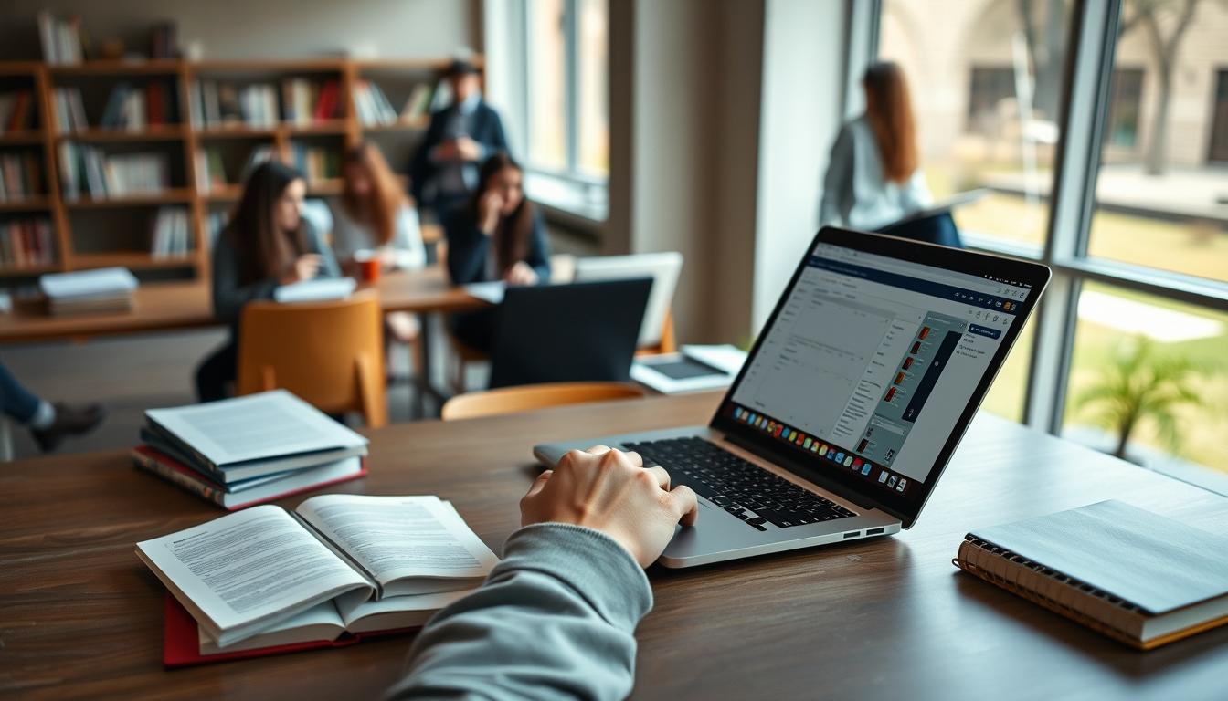 Students working in research laboratory